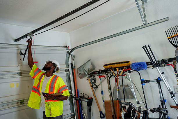 Professional Garage Door Roller Replacement technician working in Fate, TX